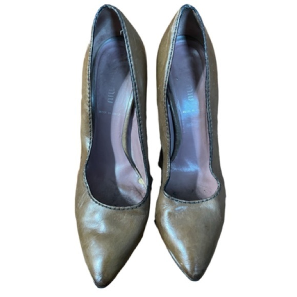 Miu Miu Brown Leather Pumps - Picture 1 of 6